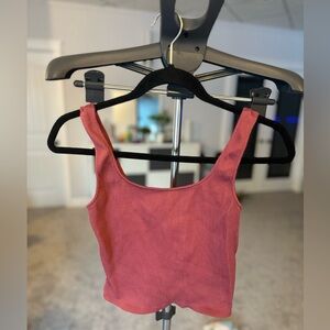 Women's Pink Ribbed Tank Top